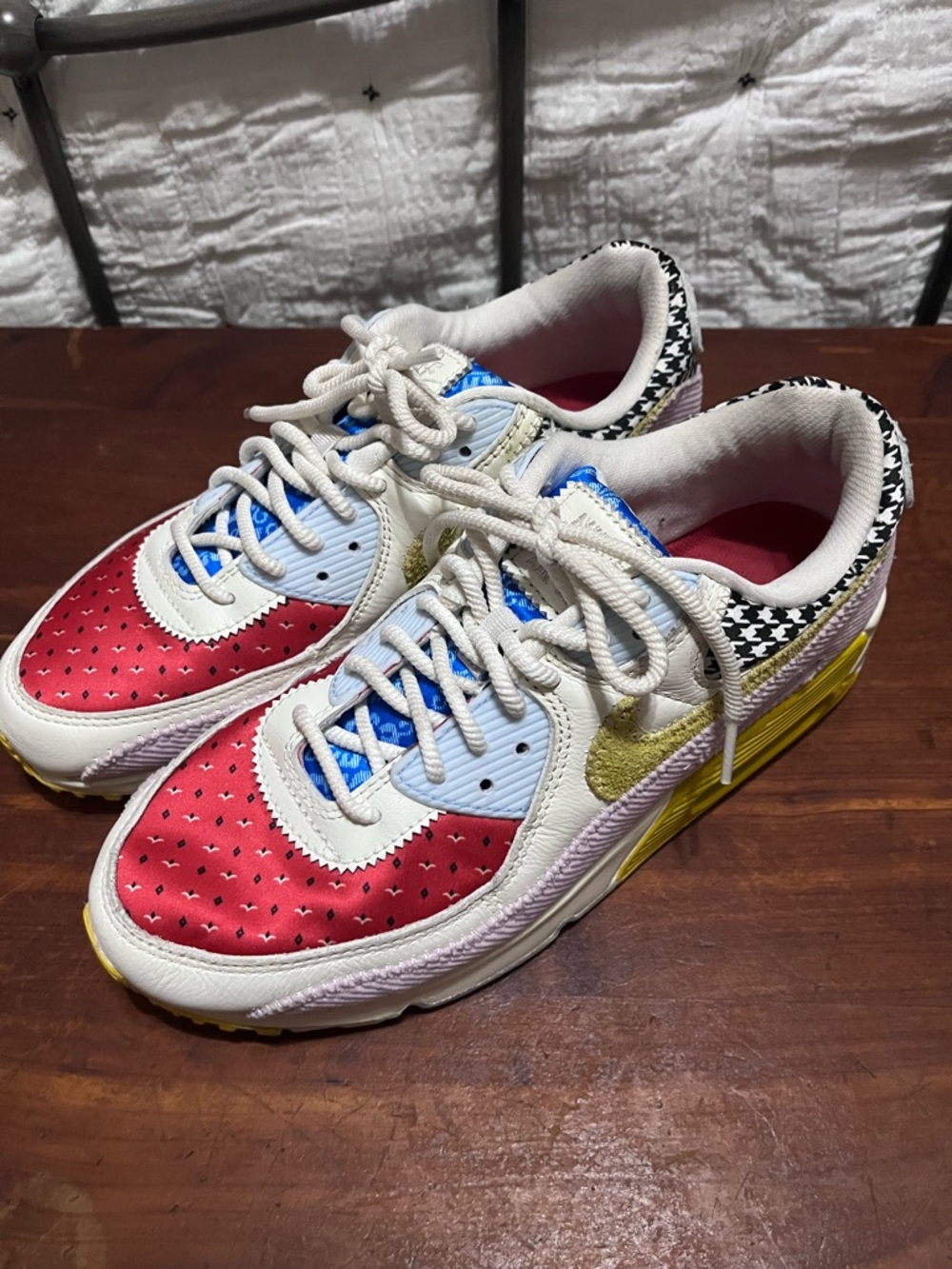 Nike Air Max 90 Patchwork Scrap SE Multi-Color Women’s Size 10 - Picture 8 of 14